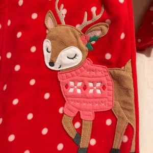 Carters Fleece Christmas Deer Pajama Size 7